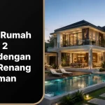 Desain Rumah Mewah 2 Lantai Dengan Kolam Renang Dan Taman