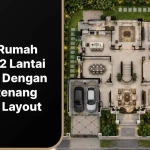 Desain Rumah Mewah 2 Lantai Modern Dengan Kolam Renang